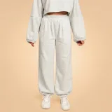 BeastPink Women‘s Bliss Joggers Grey · záber 1