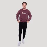 GymBeam Spike Sweatshirt Burgundy - Rozmiar: XXL | Kolor: Czerwony | Waga: 0,63 g | Opakowanie: 29 · záber 5