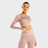 SQUATWOLF Women‘s Seamless Crop Top Marl rose gold - Rozmiar: M | Kolor: Różowy | Waga: 0,21 g | Opakowanie: 100 · záber 1
