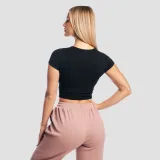 GymBeam Women‘s Aura Cropped T-Shirt Black - Rozmiar: M | Kolor: Czarny | Waga: 0,133 g | Opakowanie: 80 · záber 4