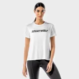Damska koszulka Iconic White - SQUATWOLF - Rozmiar: L | Pohlavie: Damskie | Vek: Dorośli | Waga: 0,17 g | Opakowanie: 100 · záber 1