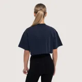 GymBeam Women‘s Earned Cropped T-shirt Midnight - Rozmiar: L | Kolor: Niebieski | Waga: 0,1546 g | Opakowanie: 37 · záber 4
