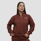 GymBeam Women‘s Agile 1/2 Zip Jumper Root - Rozmiar: XL | Kolor: Brązowy | Waga: 0,558 g · záber 1