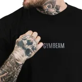 Koszulka FIT Czarna - GymBeam - Rozmiar: S | Kolor: Czarny | Waga: 0,14 g | Opakowanie: 10 · záber 5