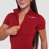 GymBeam Women‘s Ignite Cropped T-shirt Dark Red - Rozmiar: XXL | Kolor: Czerwony | Waga: 0,14 g | Opakowanie: 120 · záber 2