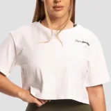 GymBeam Women‘s Limitless Cropped T-Shirt White - Rozmiar: S | Kolor: Biały | Waga: 0,1149 g | Opakowanie: 130 · záber 2