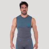 GymBeam OG1 Seamless Tanktop Grey/Blue - Rozmiar: XXL | Kolor: Szary | Waga: 0,2305 g | Opakowanie: 90 · záber 1