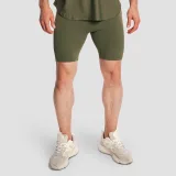 GymBeam Men‘s Combat Shorts Olive Grey - Rozmiar: S | Kolor: Szary | Waga: 0,1087 g | Opakowanie: 133 · záber 1