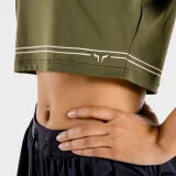 Damska koszulka Crop Top Flux Khaki - SQUATWOLF · záber 2