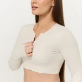 GymBeam Women‘s Prime Sports Top Pearl - Rozmiar: XS | Kolor: Béžová | Waga: 0,185 g | Opakowanie: 73 · záber 4