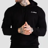 GymBeam Men‘s TRN Hoodie Black - Rozmiar: L | Kolor: Czarny | Waga: 0,66 g | Opakowanie: 30 · záber 4