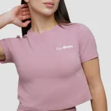 GymBeam Women‘s Agile Cropped T-shirt Woodrose - Rozmiar: L | Kolor: Różowy | Waga: 0,124 g · záber 2