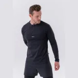 NEBBIA Koszulka męska Long-Sleeve Layer Up Black · záber 2