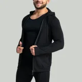 STRIX MERINO I Zip Up Hoodie Black · záber 3