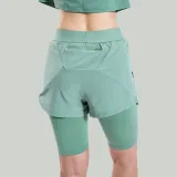 STRIX Women‘s ULTRA 2in1 Shorts Agave - Rozmiar: M | Kolor: Zielony | Waga: 0,174 g · záber 3