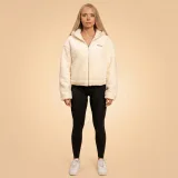 BeastPink Women‘s Bliss Hoodie Jacket Ivory - Rozmiar: XS | Kolor: Béžová | Waga: 0,77 g | Opakowanie: 10 · záber 4