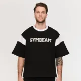 GymBeam Premium Heavyweight Varsity T-Shirt Black - Rozmiar: M | Kolor: Czarny | Waga: 0,6132 g | Opakowanie: 22 · záber 1