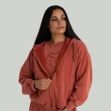 STRIX Women‘s Zip Hoodie Washed Terra - Rozmiar: S | Kolor: Pomarańczowy | Waga: 0,84 g | Opakowanie: 27 · záber 1