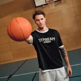 GymBeam Oversized Varsity T-Shirt Black - Rozmiar: M | Kolor: Czarny | Waga: 0,22 g | Opakowanie: 80 · záber 3