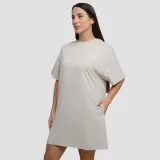 GymBeam Women‘s Agile T-shirt Dress Desert - Rozmiar: L | Kolor: Béžová | Waga: 0,308 g · záber 4