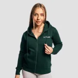 GymBeam Women‘s Zipper Hoodie Pine - Rozmiar: XS | Kolor: Zielony | Waga: 0,545 g | Opakowanie: 25 · záber 3