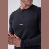 NEBBIA Koszulka męska Long-Sleeve Layer Up Black · záber 3
