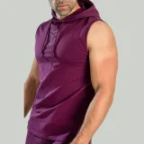 STRIX Koszulka bez rękawów z kapturem Essential Plum · záber 2