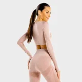 SQUATWOLF Women‘s Seamless Crop Top Marl rose gold - Rozmiar: M | Kolor: Różowy | Waga: 0,21 g | Opakowanie: 100 · záber 3