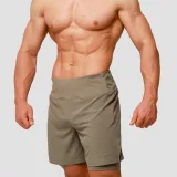 GymBeam Pulse Running shorts 2in1 Vetiver - Rozmiar: M | Kolor: Zielony | Waga: 0,2 g | Opakowanie: 70 · záber 5