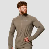 GymBeam Pulse 1/2 Zip Running Sweatshirt Vetiver - Rozmiar: M | Kolor: Zielony | Waga: 0,25 g | Opakowanie: 45 · záber 3