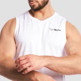 GymBeam Base Mesh Tanktop White - Rozmiar: M | Kolor: Biały | Waga: 0,1219 g | Opakowanie: 105 · záber 2