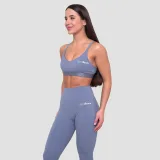GymBeam Essence String Sports Bra Denim Blue - Rozmiar: XS | Kolor: Niebieski | Waga: 0,061 g | Opakowanie: 100 · záber 3