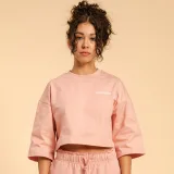 BeastPink Women‘s Serenity Cropped T-shirt Pink - Rozmiar: XL | Kolor: Różowy | Waga: 0,281 g | Opakowanie: 70 · záber 1