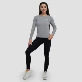 GymBeam Women‘s Basic Long Sleeve T-Shirt Grey - Rozmiar: XS | Kolor: Szary | Waga: 0,139 g · záber 4