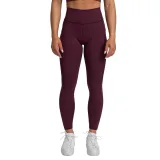 GymBeam Women‘s Leggings Mesh Panel Eggplant - Rozmiar: XL | Kolor: Fioletowy | Waga: 0,211 g | Opakowanie: 85 · záber 5