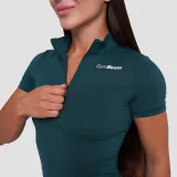 GymBeam Women‘s Ignite Cropped T-shirt Dark Green - Rozmiar: S | Kolor: Zielony | Waga: 0,128 g | Opakowanie: 120 · záber 2