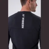 NEBBIA Koszulka męska Long-Sleeve Layer Up Black · záber 4