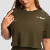 GymBeam Women‘s Limitless Cropped T-Shirt Espresso - Rozmiar: XS | Kolor: Brązowy | Waga: 0,1088 g | Opakowanie: 130 · záber 2