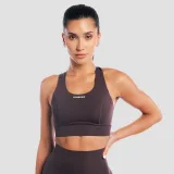 GymBeam Aura Sports Bra Tee Brown - Rozmiar: M | Kolor: Brązowy | Waga: 0,133 g | Opakowanie: 120 · záber 1