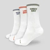 GymBeam GymRat Socks 3Pack White - Rozmiar: S | Kolor: Farebná | Waga: 0,198 g | Opakowanie: 72 · záber 1