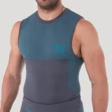 GymBeam OG1 Seamless Tanktop Grey/Blue - Rozmiar: XXL | Kolor: Szary | Waga: 0,2305 g | Opakowanie: 90 · záber 3