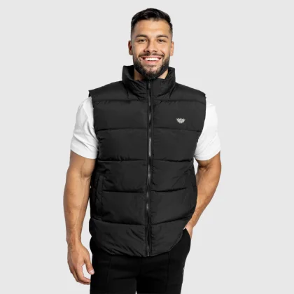Vestă matlasată bărbați Iron Aesthetics Explorer, neagră