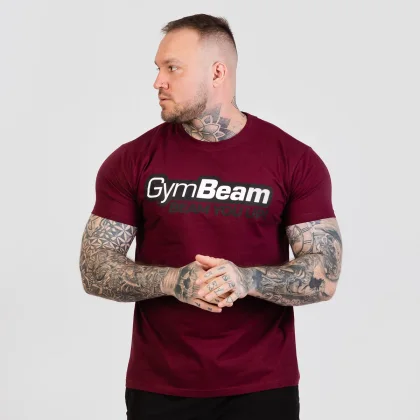 GymBeam Tricou Beam Burgundy