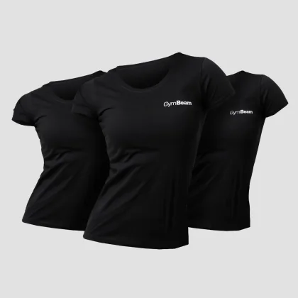 GymBeam Tricou pentru femei 3Pack Negru