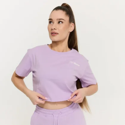 GymBeam Tricou pentru femei Cropped Limitless Lavender
