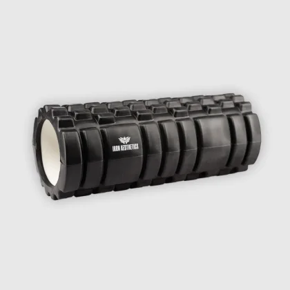 Rolă masaj Iron Aesthetics Fitness Roller, neagră