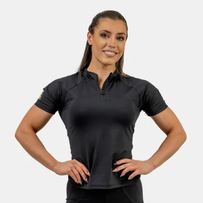 NEBBIA Tricou pentru femei Intense Ultimate Black/Gold