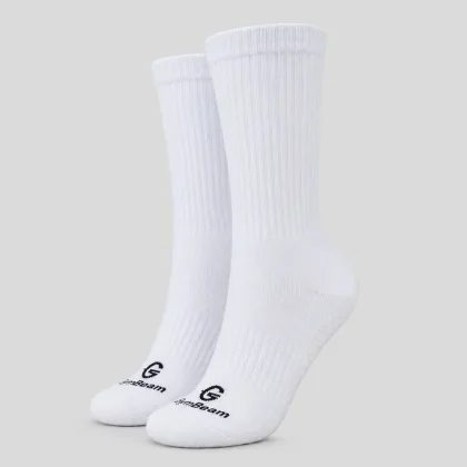 GymBeam Șosete funcționale Crew White