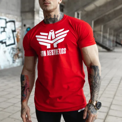 Tricou Ultrasoft Iron Aesthetics, roșu