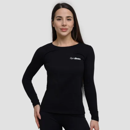 GymBeam Top cu mânecă lungă pentru femei Basic Black